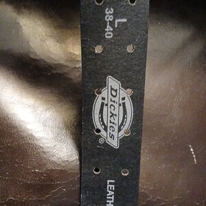 Dickies Black Leather Belt